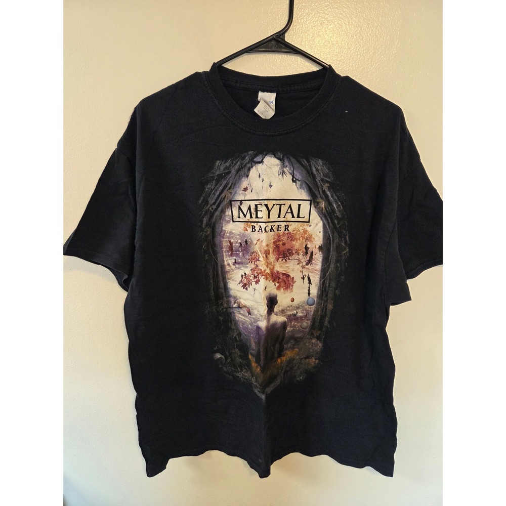 Meytal Cohen Meytal Backer Band T-Shirt Mens XL Black Graphic Heavy Metal Drumme